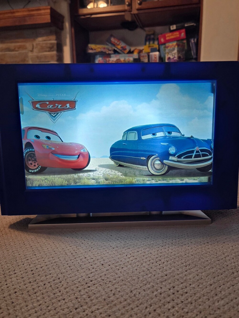2006 Disney Pixar Cars Motion Lamp Night Light McQueen Mater Working RARE